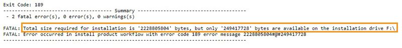 Fehlercode 189