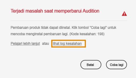 Tidak dapat menginstal pembaruan