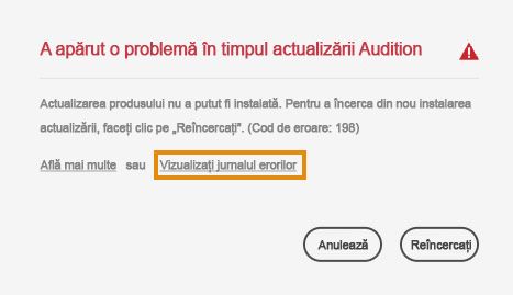 Nu se poate instala actualizarea