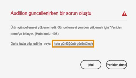 Güncelleme yüklenemedi