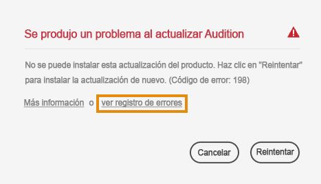 No se puede instalar la actualización