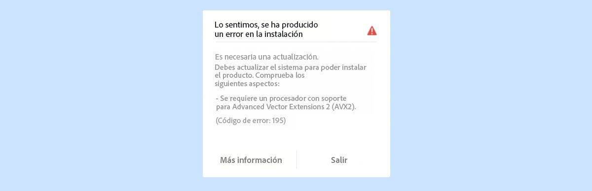 código de error