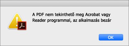 A PDF-et nem lehet megtekinteni az Acrobat vagy a Reader alkalmazásban hiba