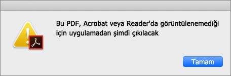 PDF Acrobat veya Reader'da görüntülenemiyor hatası
