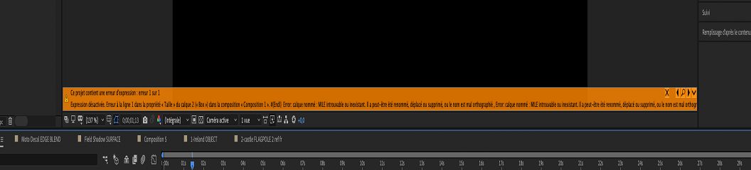 Bannière d’erreur