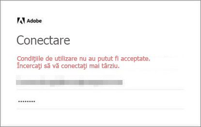 Eroare EULA (Acord de licență pentru utilizatorul final)