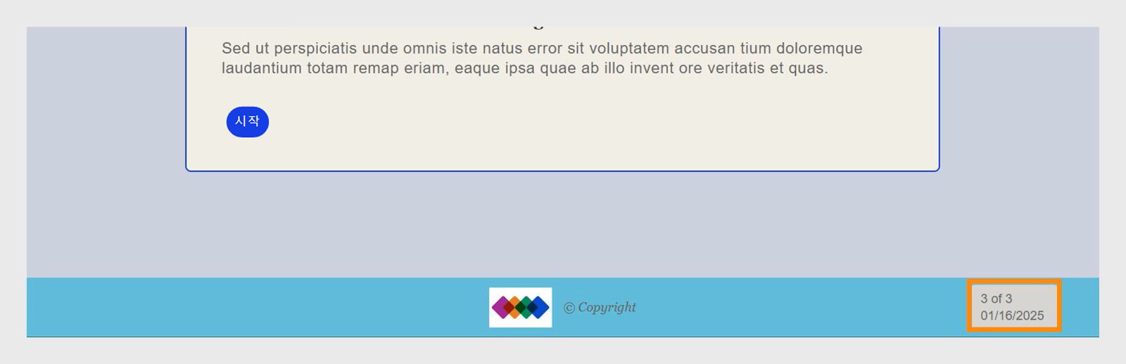 런타임 중에 날짜 변수가 표시되는 방식에 대한 예