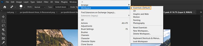 Exit 3D mode in Photoshop