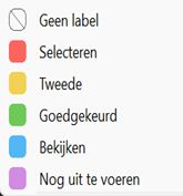 Bekijk de verschillende labelopties in Adobe Bridge.