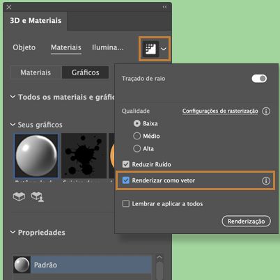 Renderizar ilustração mapeada como vetor