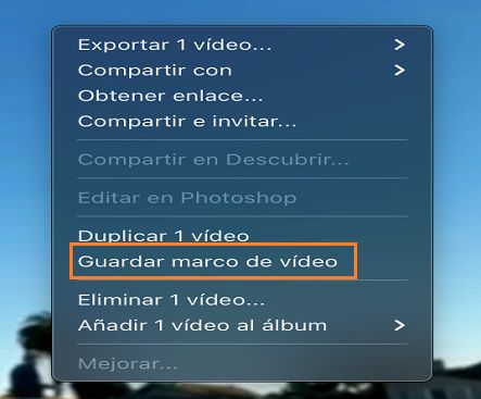 Exportar un fotograma de vídeo en Lightroom.