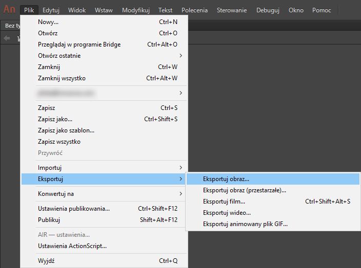 Eksportowanie obrazu