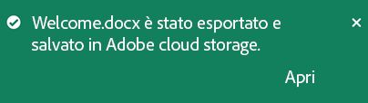 Esportare un PDF utilizzando l’app mobile Acrobat Reader.