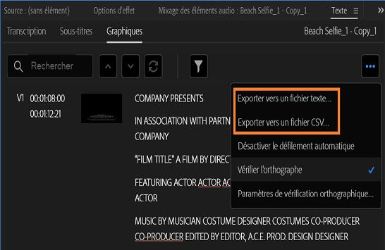 Exporter du texte à partir d’animations graphiques