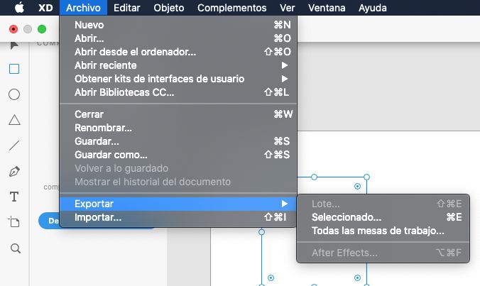 Exportación de activos a Zeplin