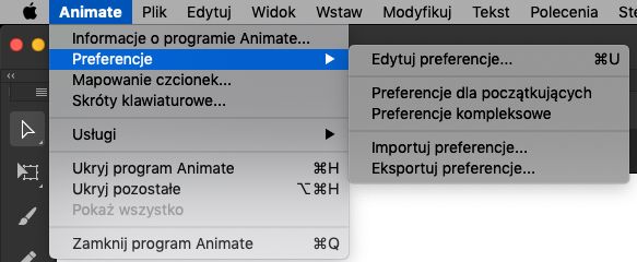 Eksportowanie preferencji aplikacji