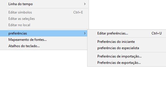 Exportar preferências do aplicativo
