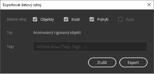 Exportovat datový zdroj
