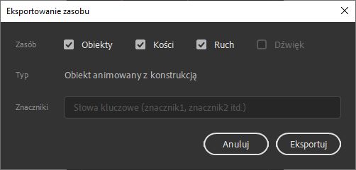 Eksportowanie zasobu