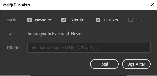 Varlığı Dışa Aktarma