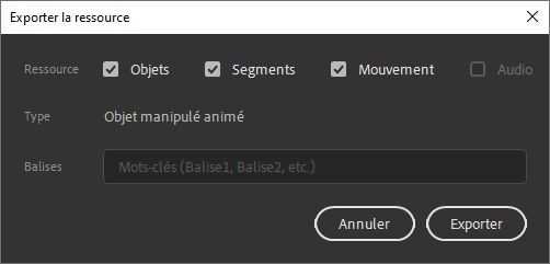 Exporter l’élément