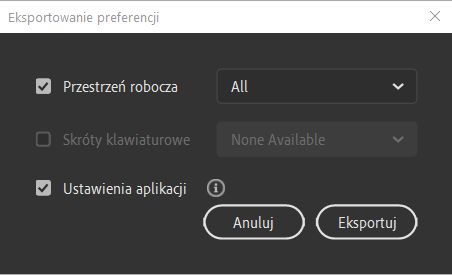 Eksportowanie preferencji