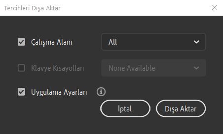 Tercih dışa aktarma