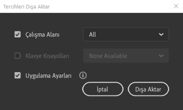 Tercih dışa aktarma