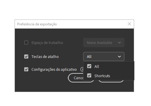 Exportar preferência