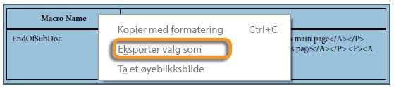 Eksportvalg i Acrobat