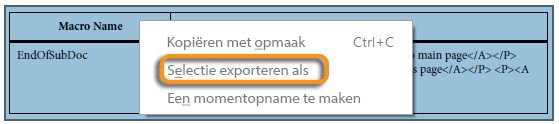 Selectie exporteren in Acrobat