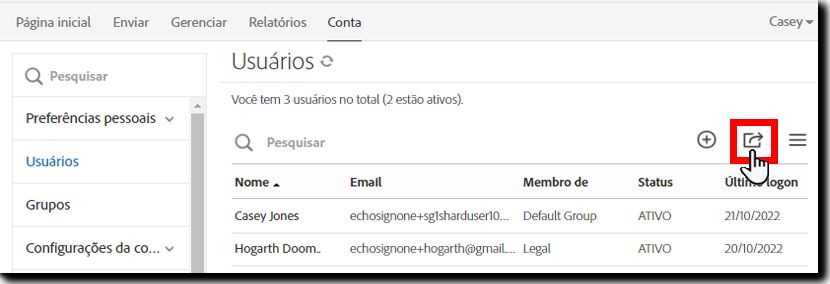 Exportar lista de usuários