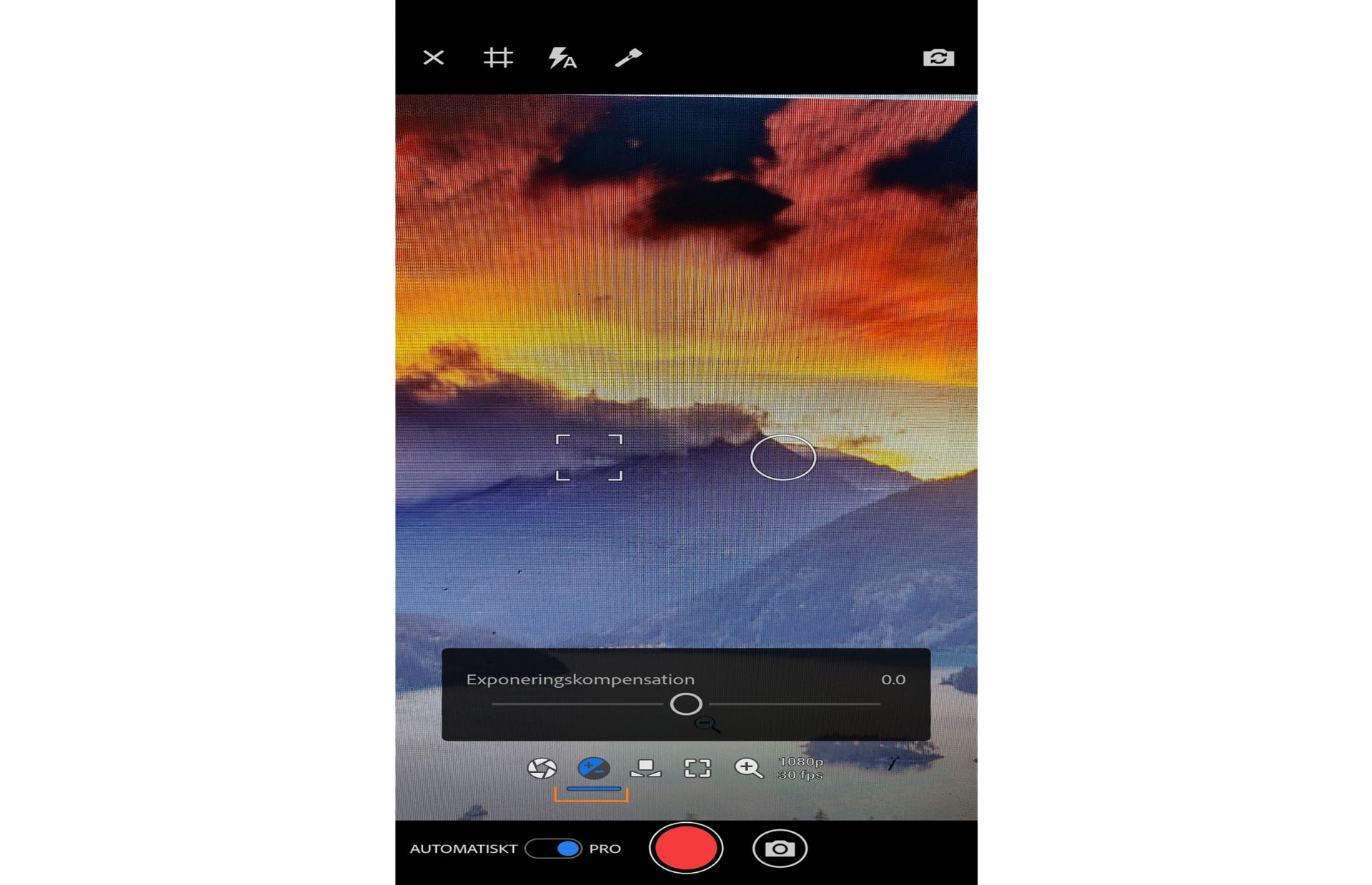 Exponeringskompensation i Premiere Rush