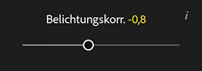 Belichtungskorrekturregler in Adobe Photoshop Lightroom CC für Mobilgeräte (Android)