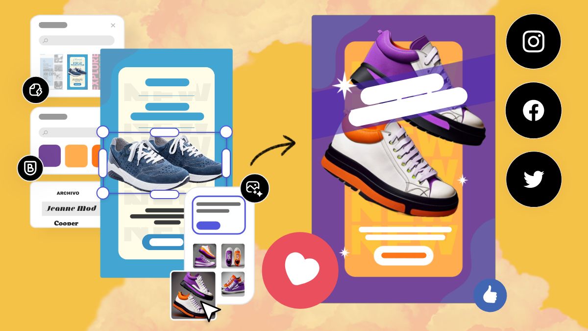 Afbeelding die laat zien wat je kunt doen met generatieve AI-functies in Adobe Express