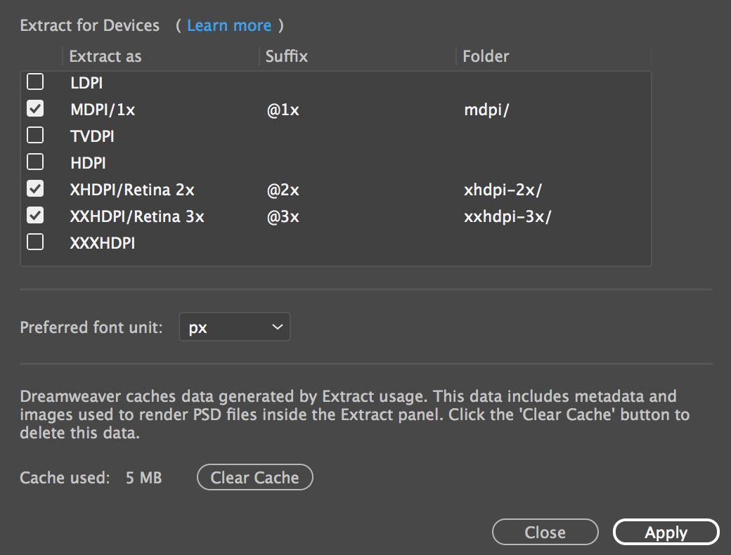 Extract للأجهزة