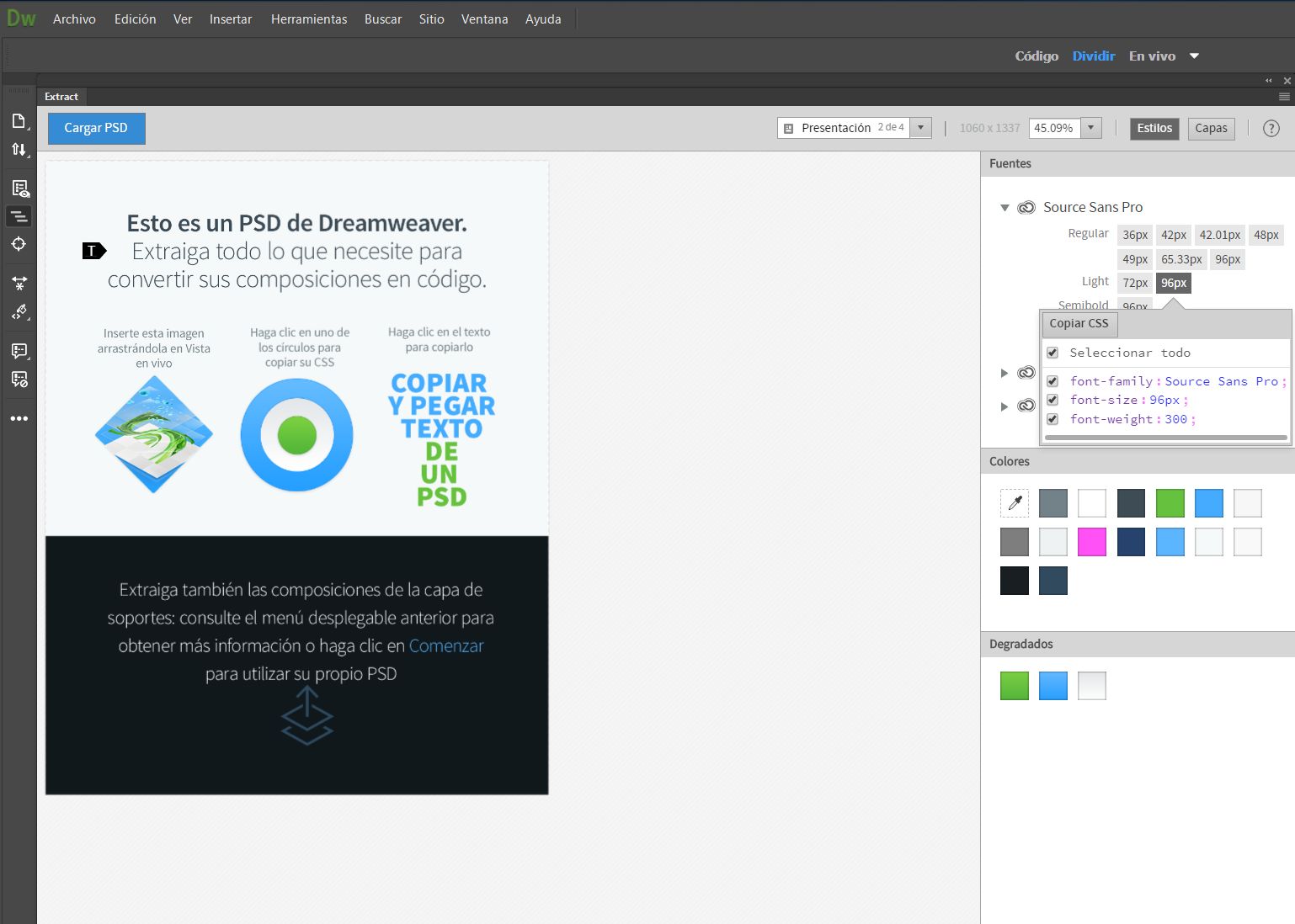 Extracción de fuentes