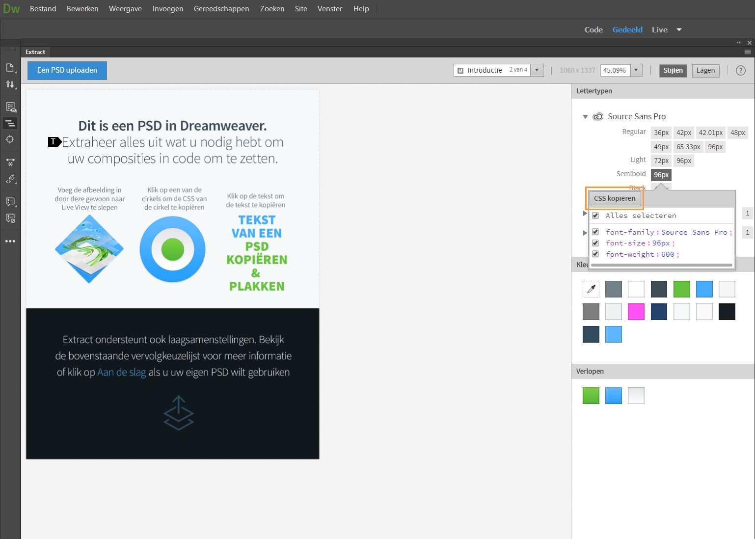 Lettertypen extraheren