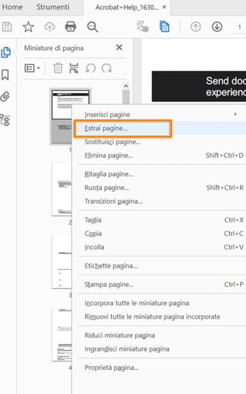 Estrarre pagine non sequenziali