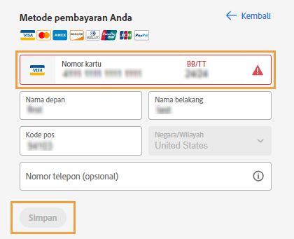 Perbarui informasi pembayaran