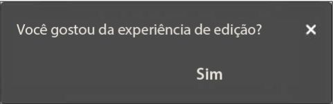Solicitação de feedback para a experiência de edição geral