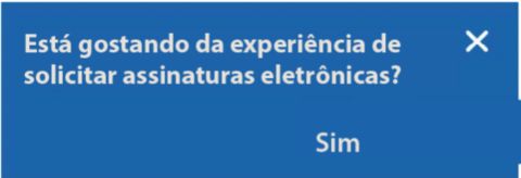 Feedback sobre a experiência de solicitação de assinaturas