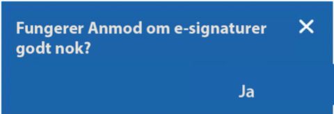 Feedback på oplevelse med at anmode om signaturer