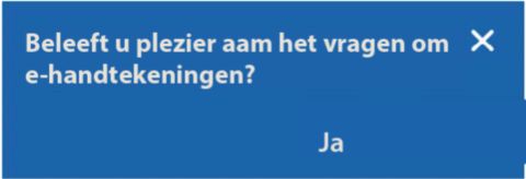 Feedback over de ervaring met het aanvragen van handtekeningen