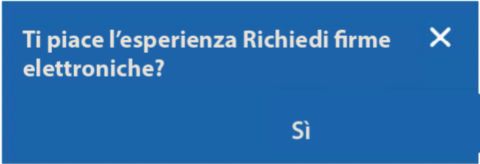 Feedback sull’esperienza di richiesta firme