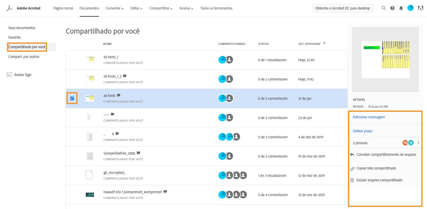 Detalhes do arquivo de revisão