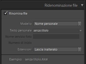 Ridenominazione file