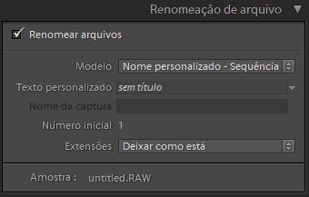 Renomeação de arquivo