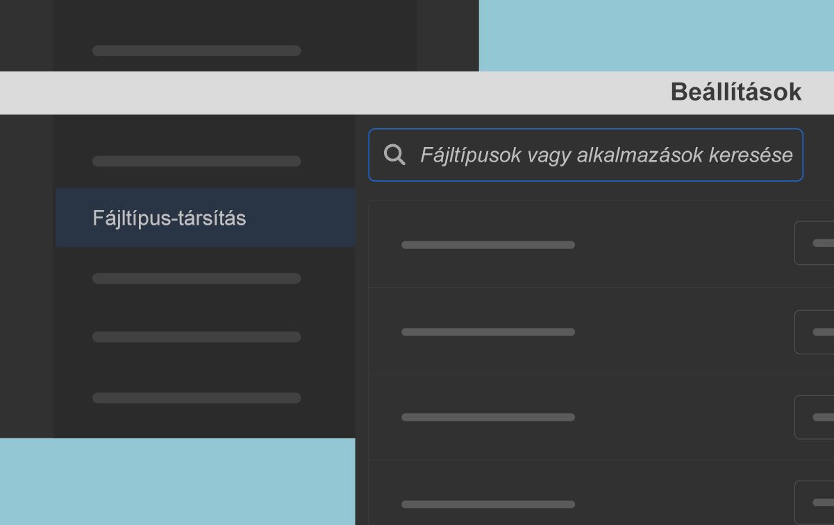 Fejlesztések a fájltípus-társításokban