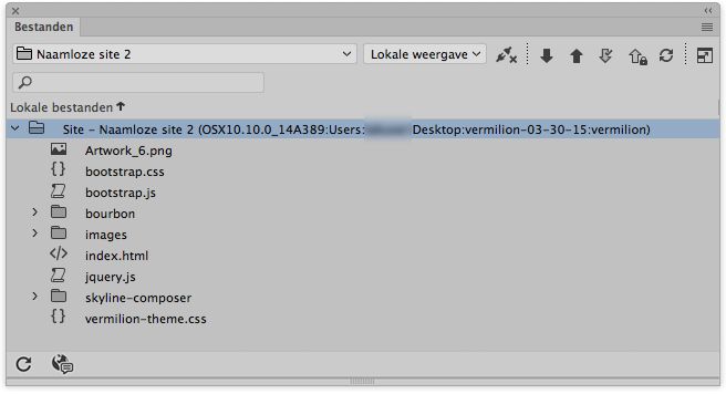Het deelvenster Bestanden